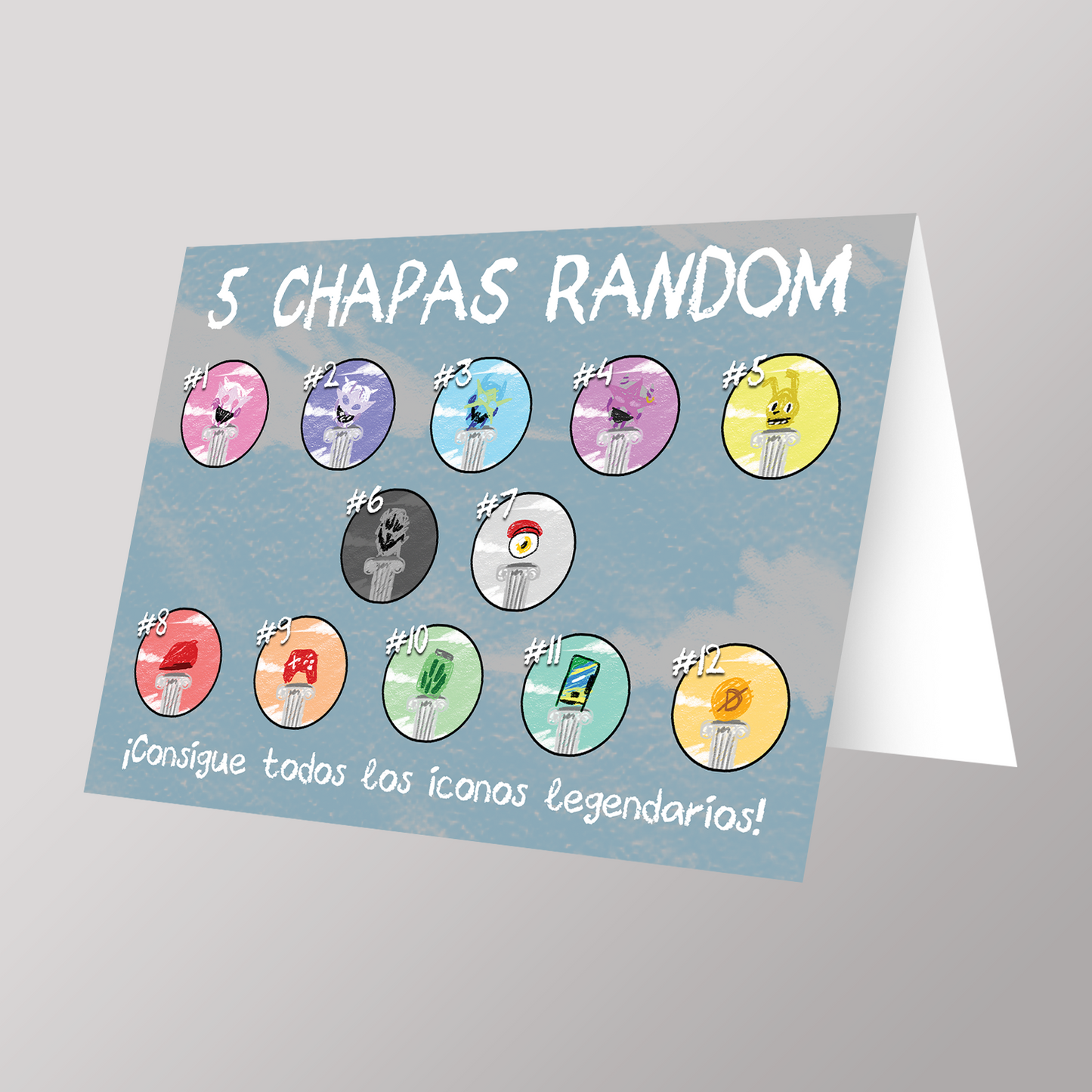 GG CHAPAS - SERIE 1 | Sobre sorpresa de 5 Chapas Random (+REGALO DIGITAL)