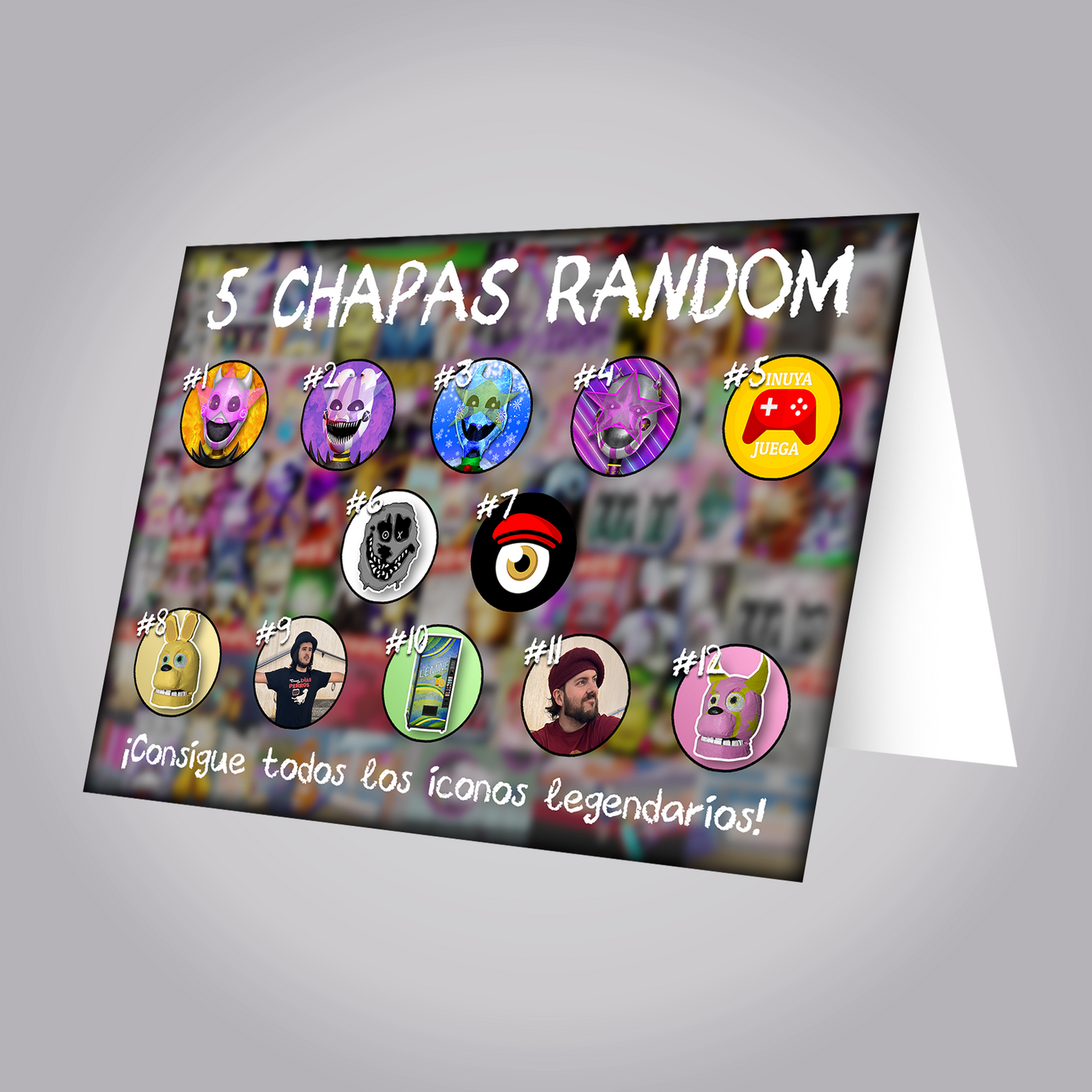 PACK DROP 2 | 2 Camisetas de GG Games + 5 Chapas sorpresa + 1 Figura 2D de Glossy (+REGALO DIGITAL)